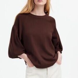 Madewell Women's Chocolate Brown Sweater Shirt